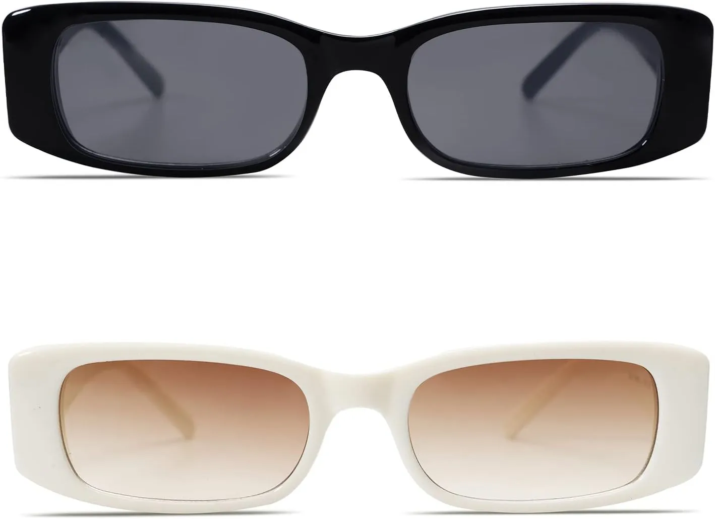 Allarallvr Rectangle Sunglasses for Women 90s Retro Trendy Y2K Classical Vintage Square Shades AR82037