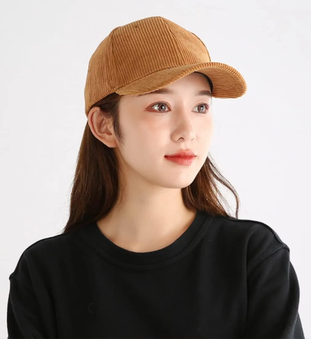 Baseball Cap for Women Y2k Fishing Trucker Hat Winter Strapback Corduroy Unisex 2024