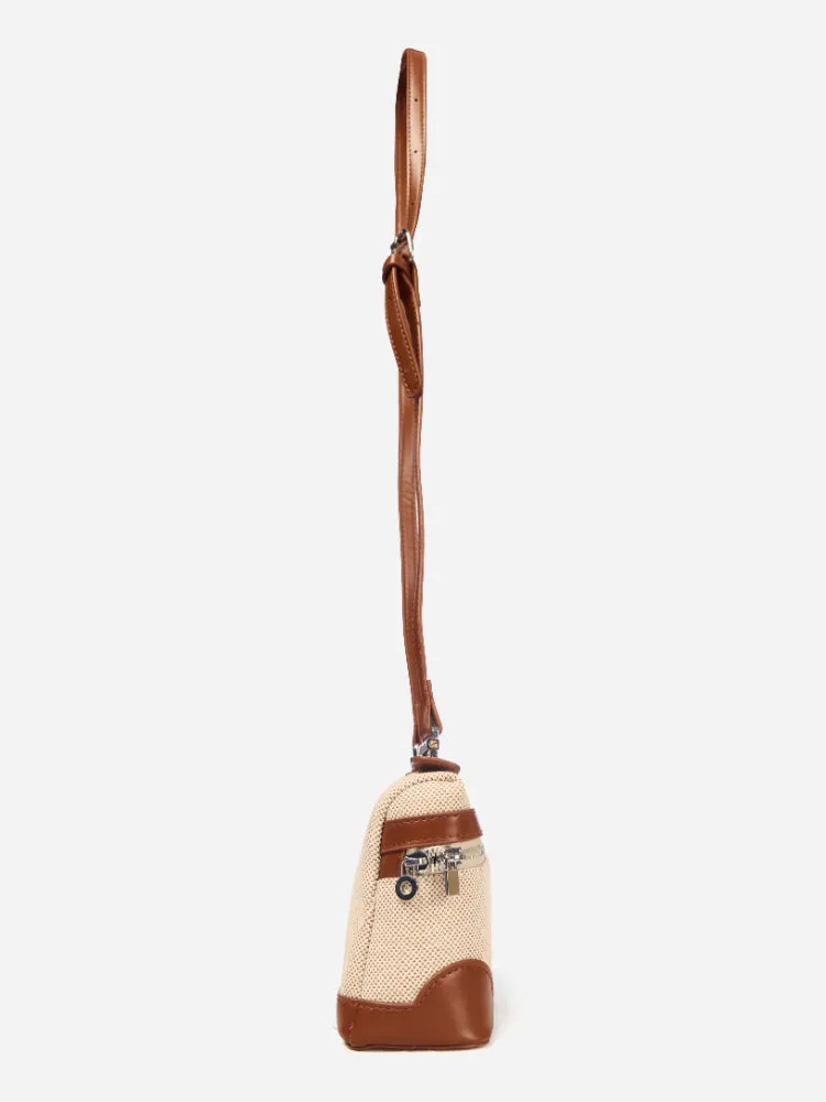 Boxed Bliss Brown Sling Bag