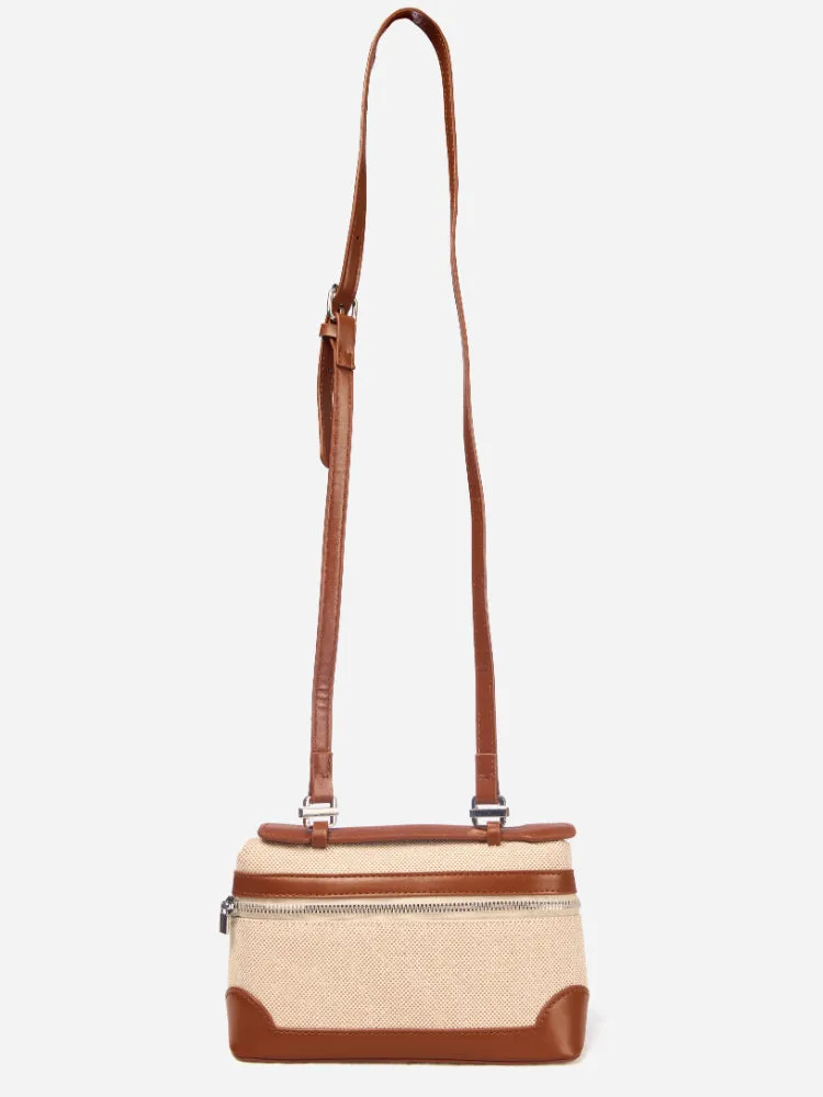 Boxed Bliss Brown Sling Bag