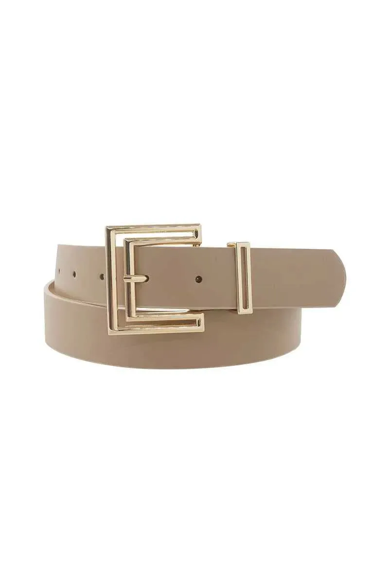 Chic Outline Cutout Square Buckle Belt