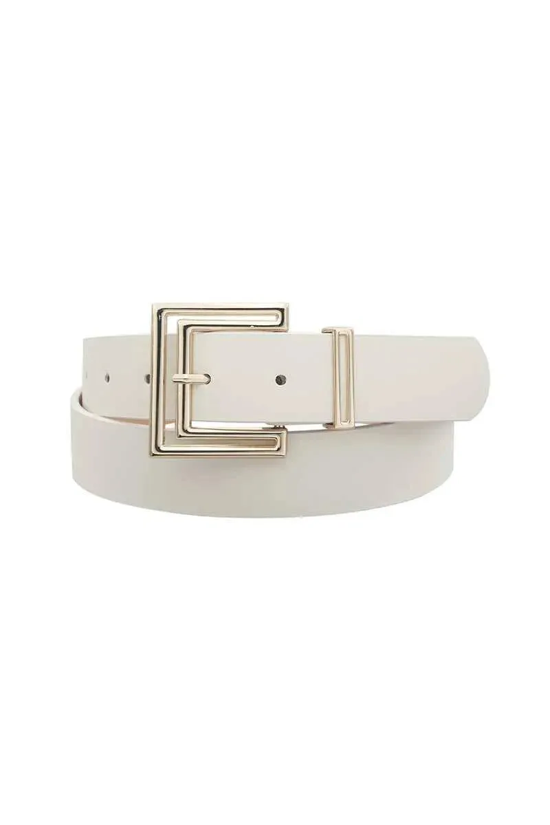 Chic Outline Cutout Square Buckle Belt