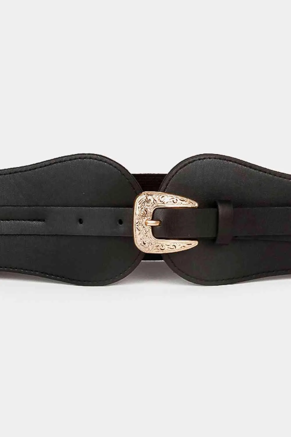 Chic Wide PU Belt with Elegant Alloy Buckle for a Fashion Forward Look