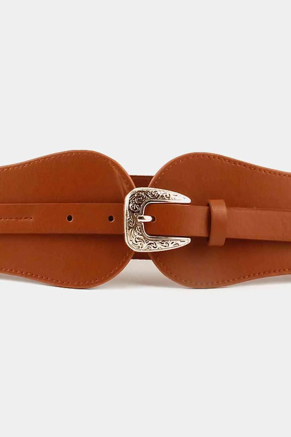 Chic Wide PU Belt with Elegant Alloy Buckle for a Fashion Forward Look
