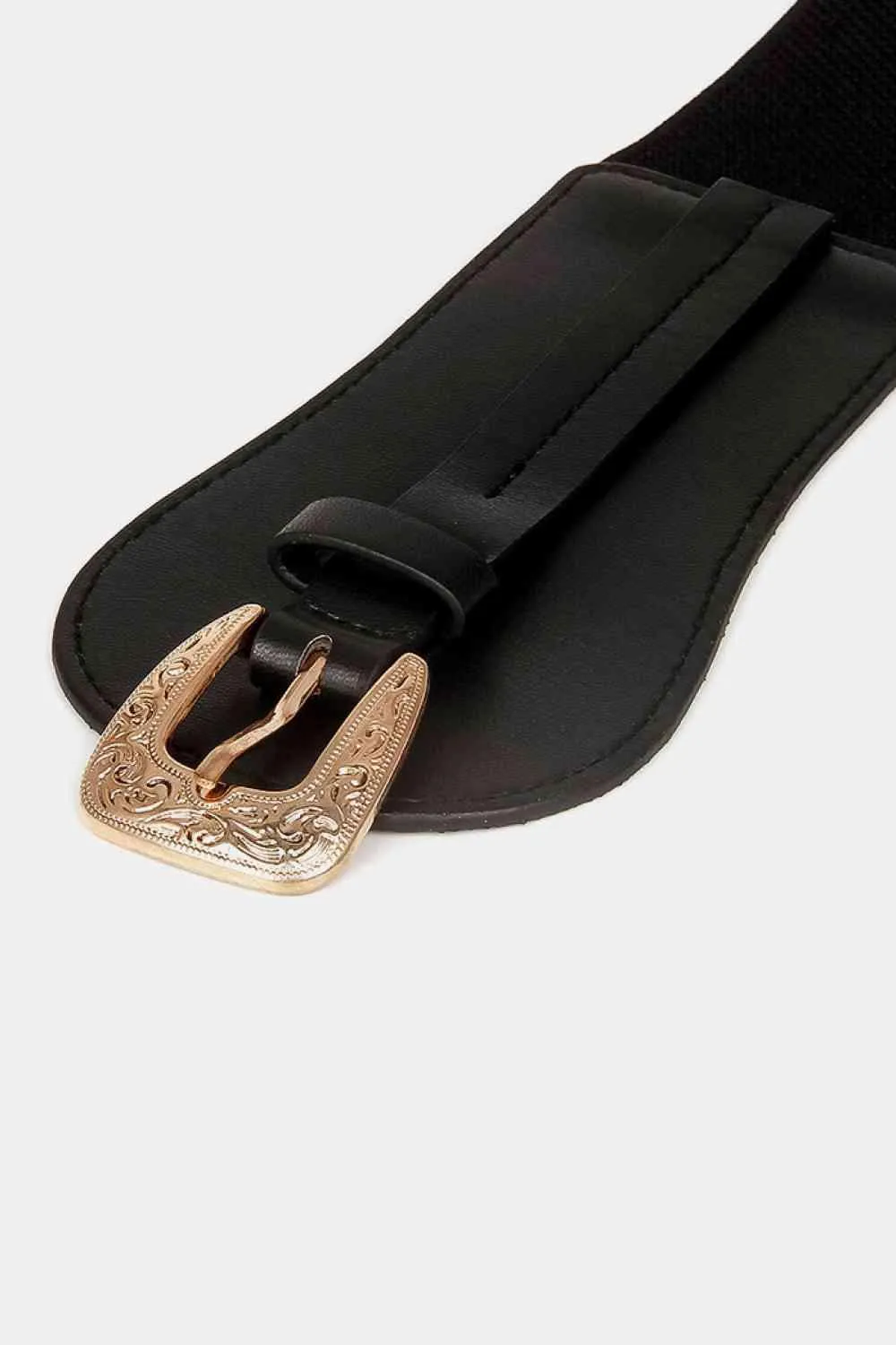 Chic Wide PU Belt with Elegant Alloy Buckle for a Fashion Forward Look