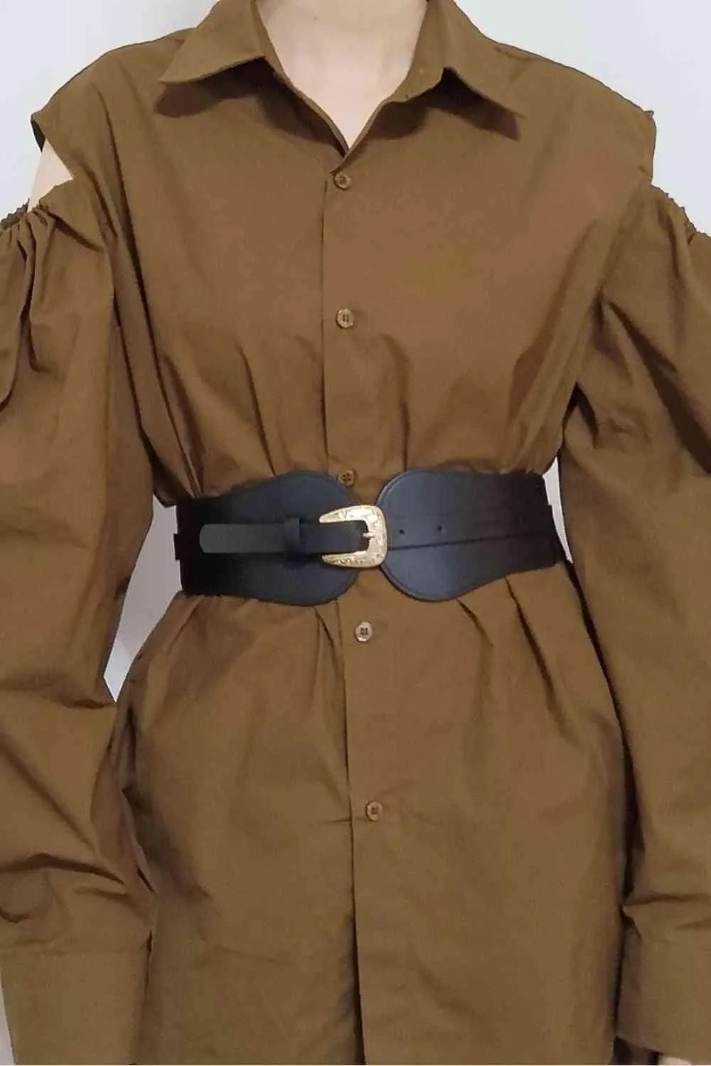 Chic Wide PU Belt with Elegant Alloy Buckle for a Fashion Forward Look