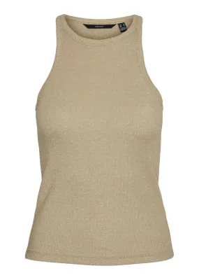 Chloe Lurex Tank Top in Gold