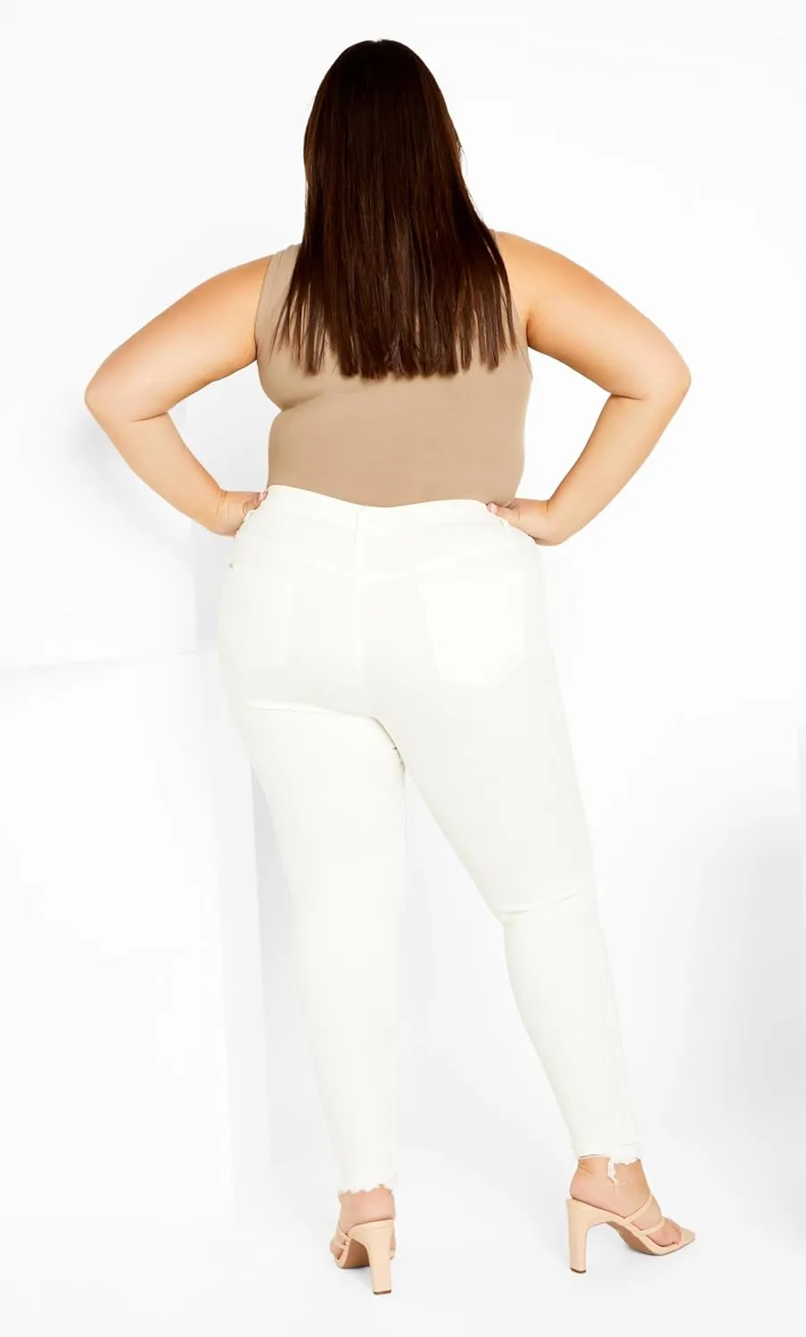 City Chic Women's Avenue Plus Size Jean a Wild Rose