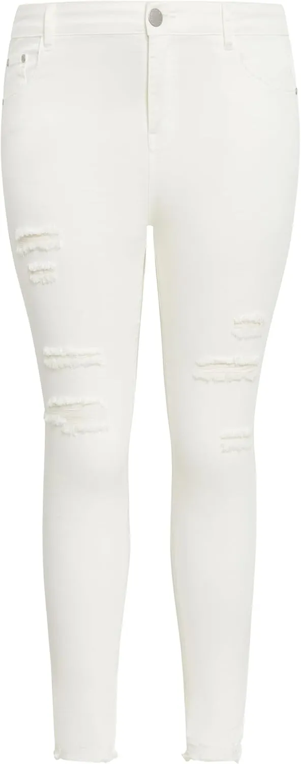City Chic Women's Avenue Plus Size Jean a Wild Rose
