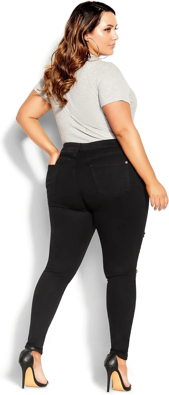 City Chic Women's Harley Rock N Roll Skinny Jean