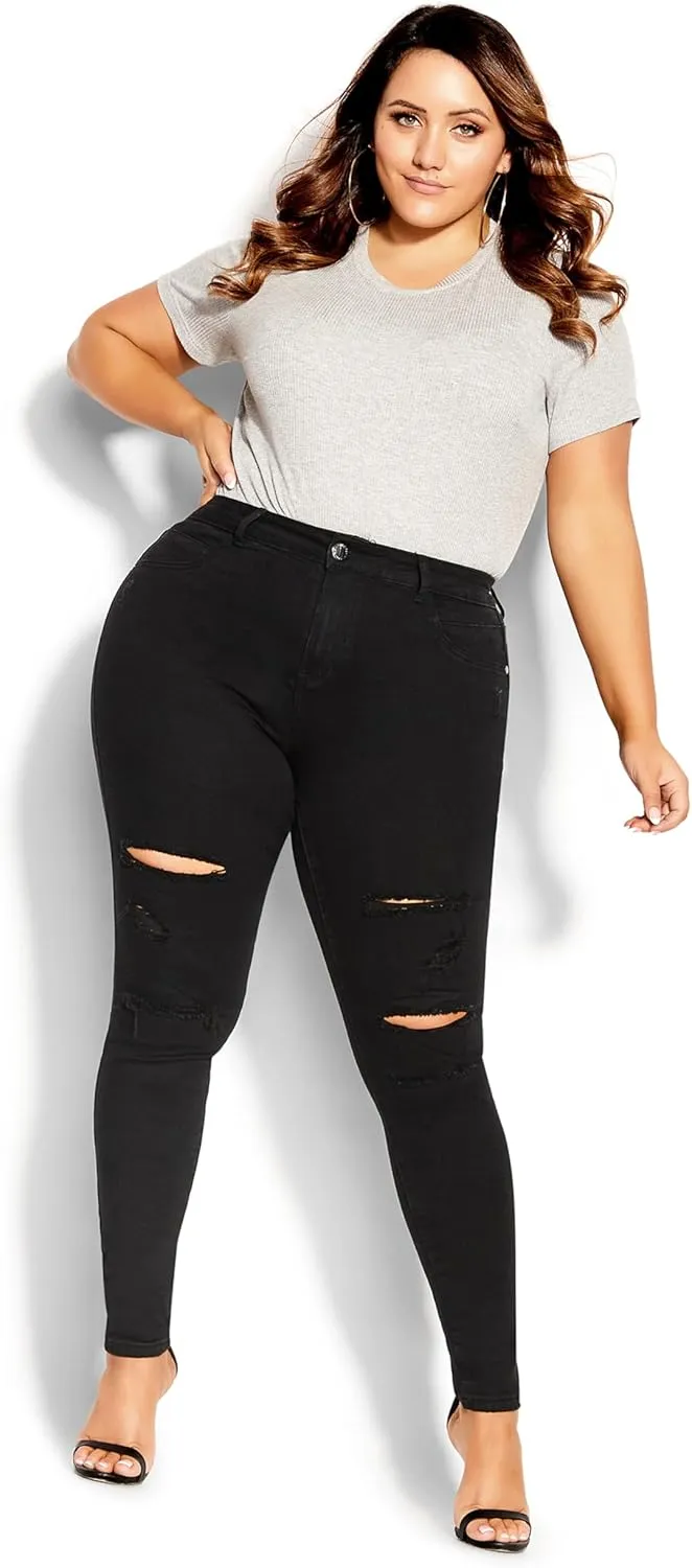 City Chic Women's Harley Rock N Roll Skinny Jean
