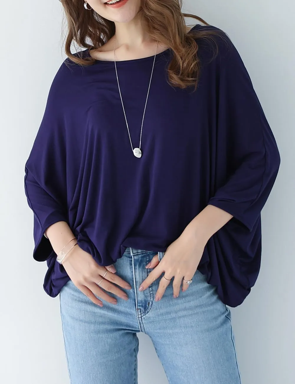 Ckikiou Cute Summer Batwing T-Shirts for Women Oversized Crewneck Short Sleeve Soft Flowy Tee Shirt Top