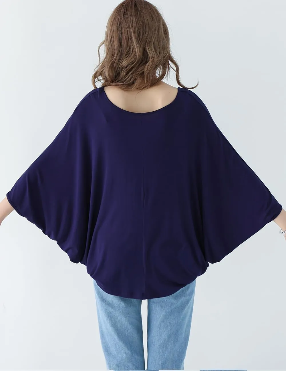 Ckikiou Cute Summer Batwing T-Shirts for Women Oversized Crewneck Short Sleeve Soft Flowy Tee Shirt Top