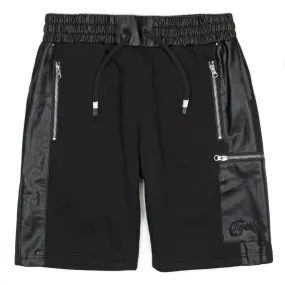 Cookies Caviar Fleece Zipper Black Shorts