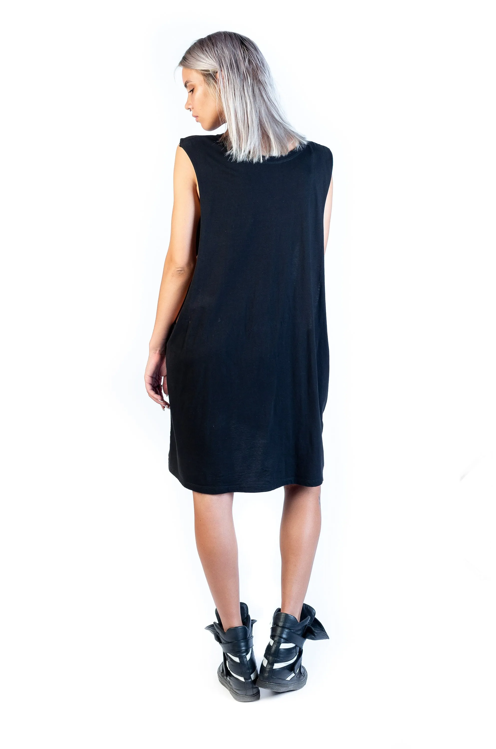 Ebony Metal Rave Unisex Oversized Sleeveless Shirt