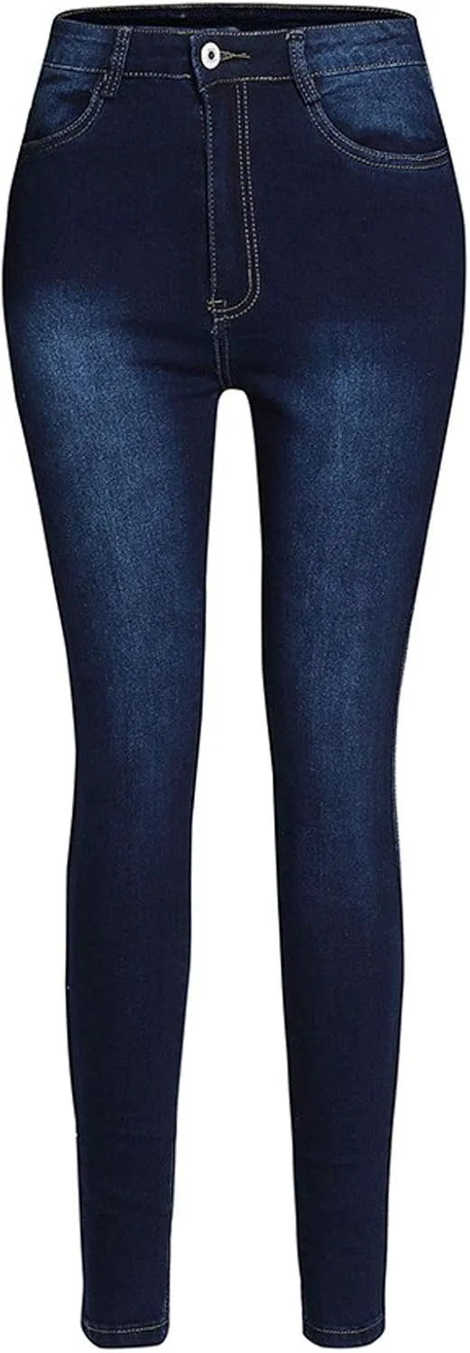 Flygo Women's Basic High Waisted Stretchy Skinny Jeans Leggings