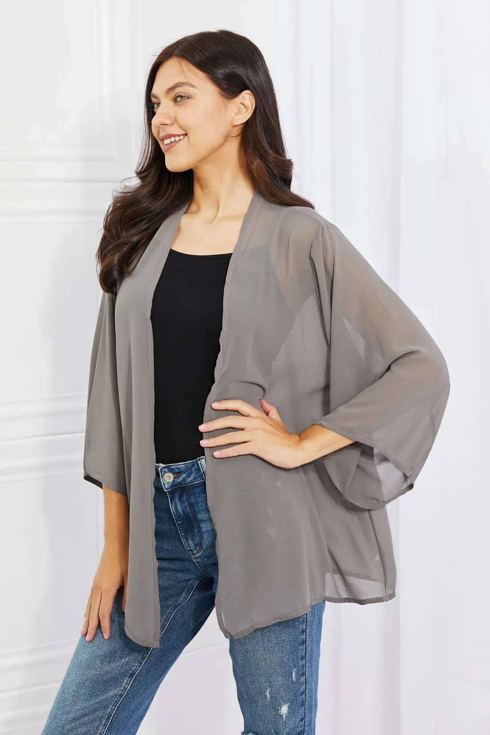 Going to the Gala Kimono in Grey