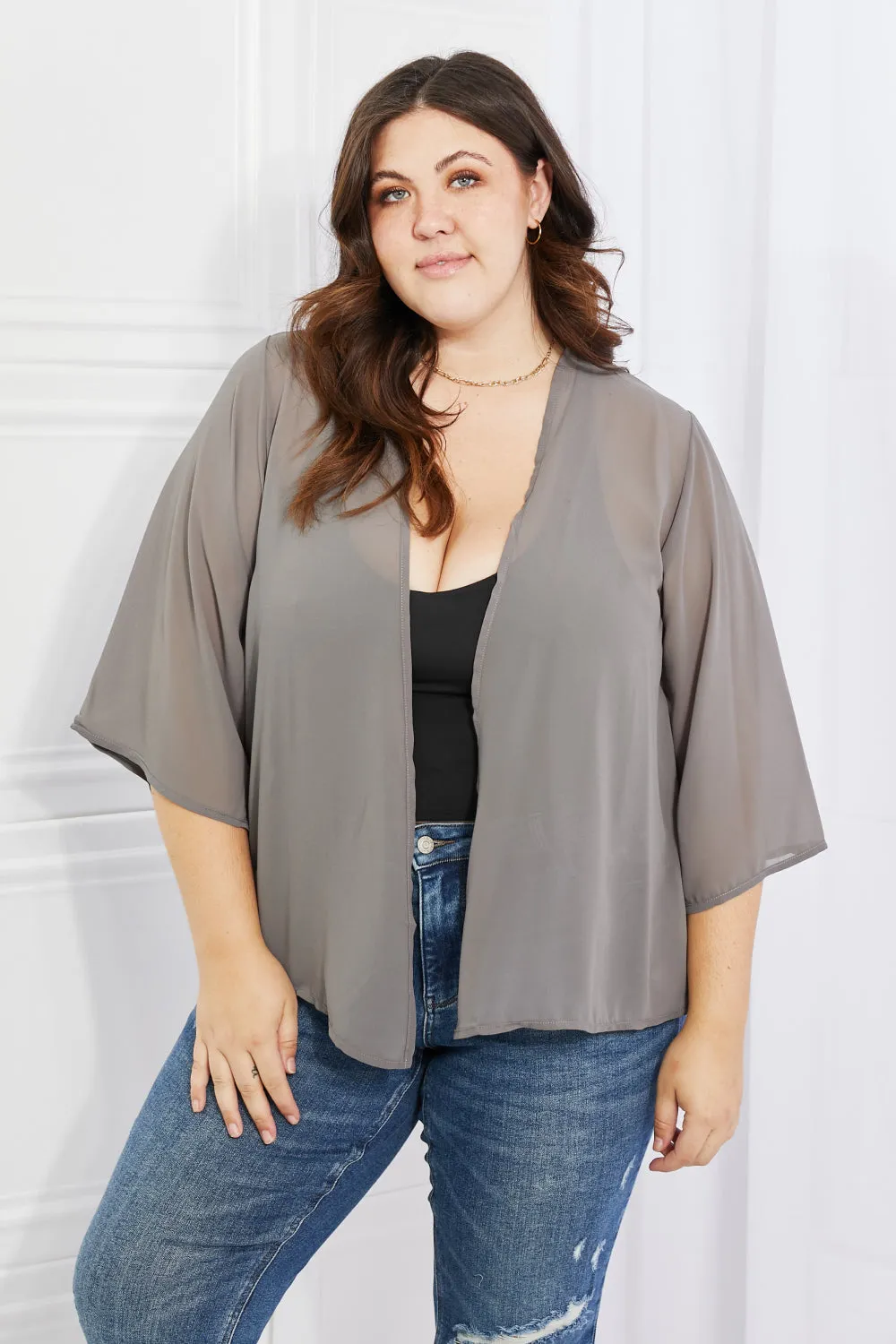 Going to the Gala Kimono in Grey