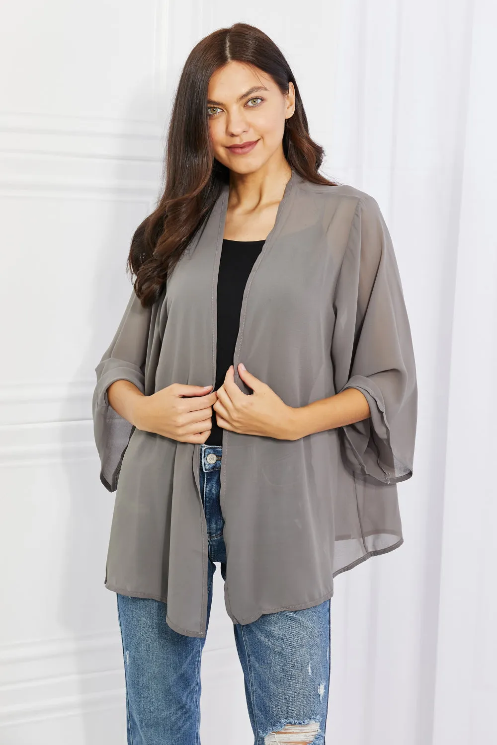 Going to the Gala Kimono in Grey