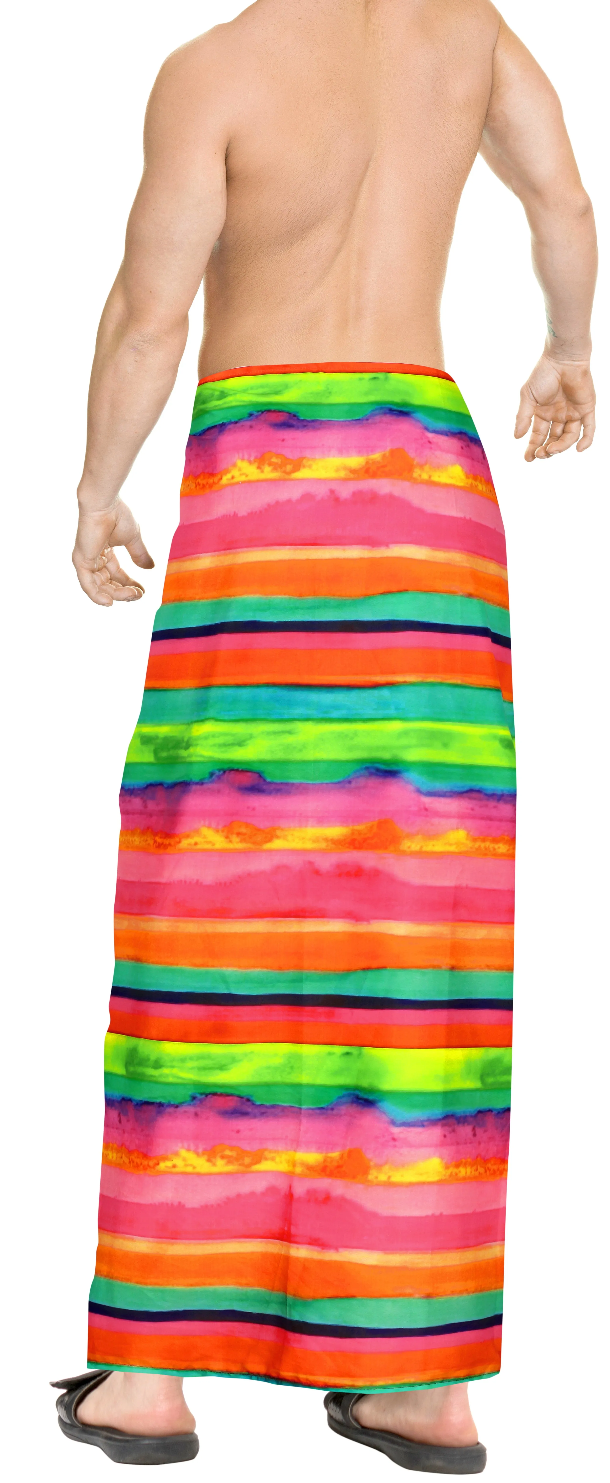 HAPPY BAY Men's Sarong Lungi For The Beachwear Cover Ups Wrap 78"X42" Multicolor Z251 911401