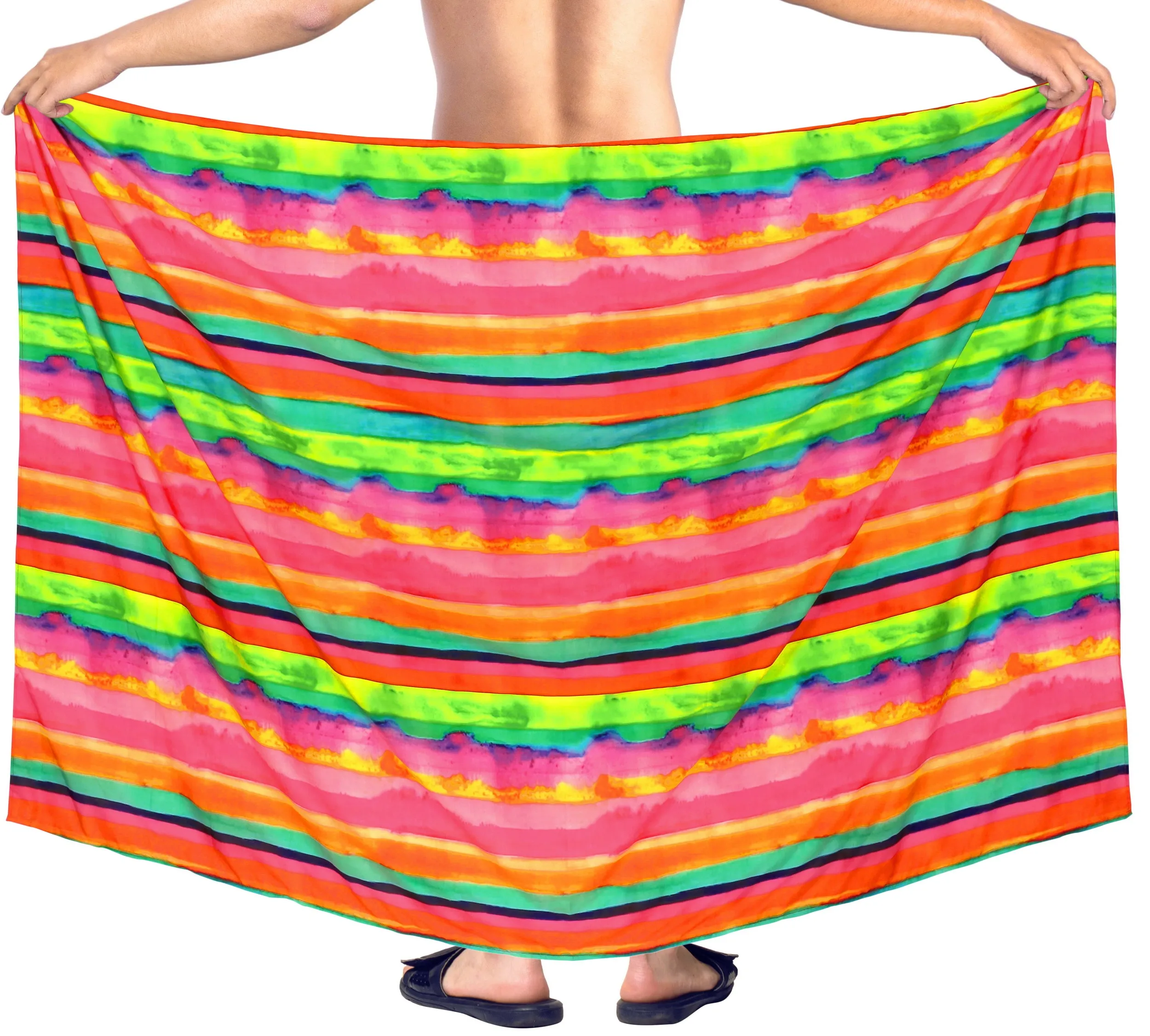HAPPY BAY Men's Sarong Lungi For The Beachwear Cover Ups Wrap 78"X42" Multicolor Z251 911401