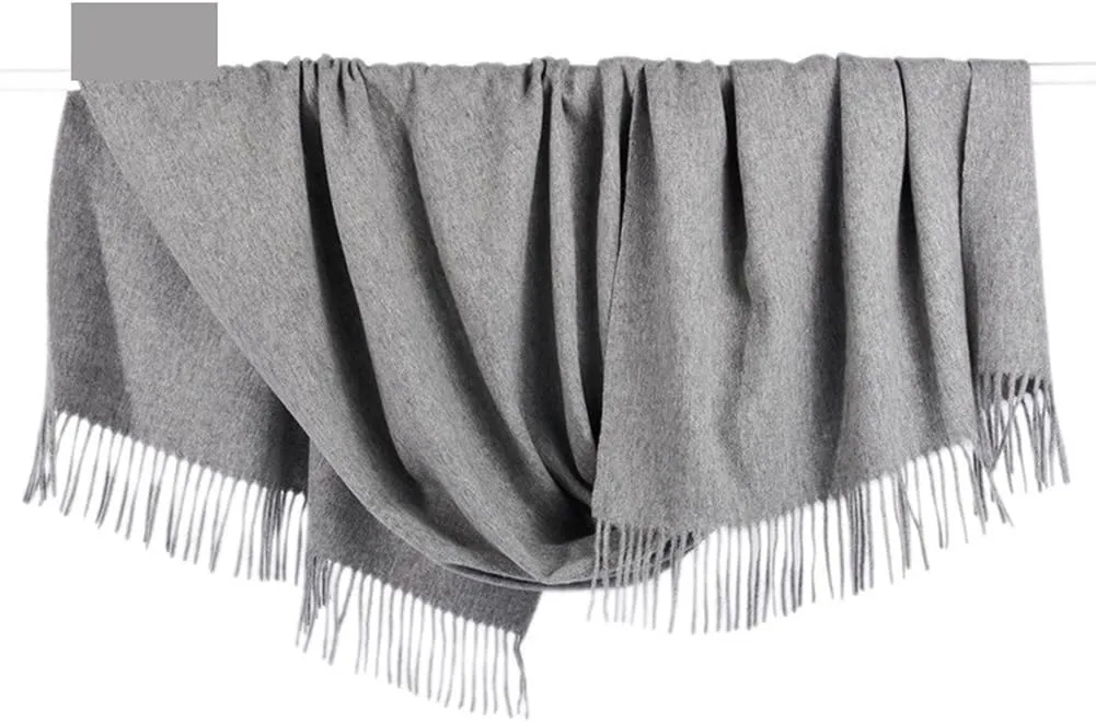 Honeystore Large Fringe Scarf Tassels Infinity Cashmere Wool Shawl Pashmina Wrap