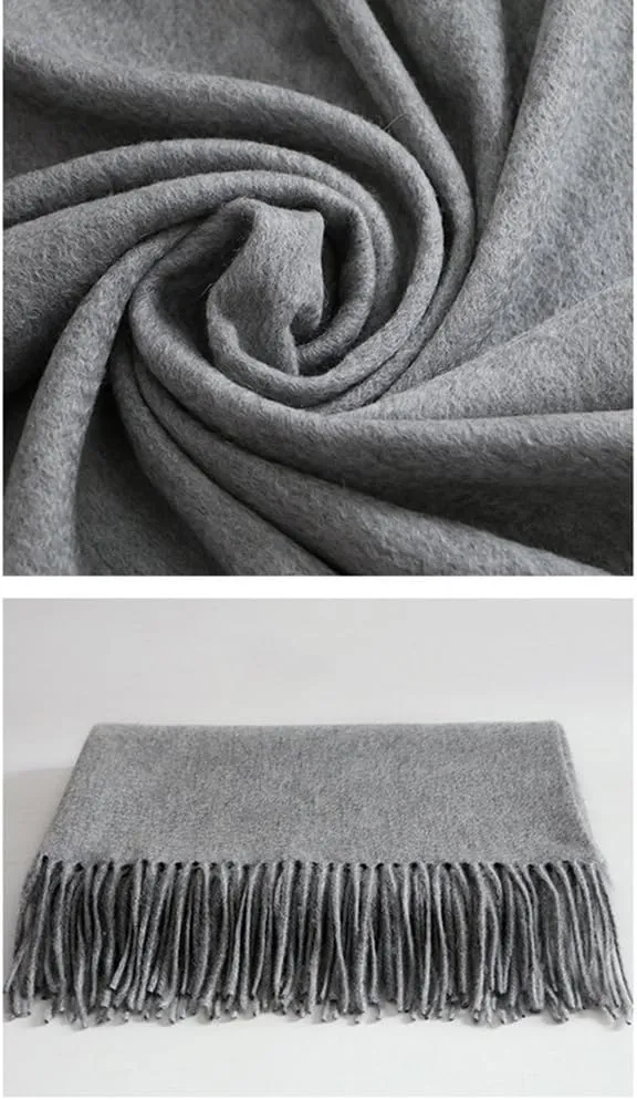 Honeystore Large Fringe Scarf Tassels Infinity Cashmere Wool Shawl Pashmina Wrap