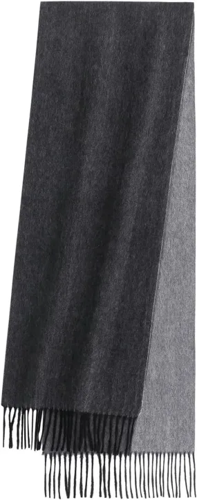 HOTDAY Cashmere Scarf - Winter Warmer With Double-sided Solid Color, Water Wave Pattern