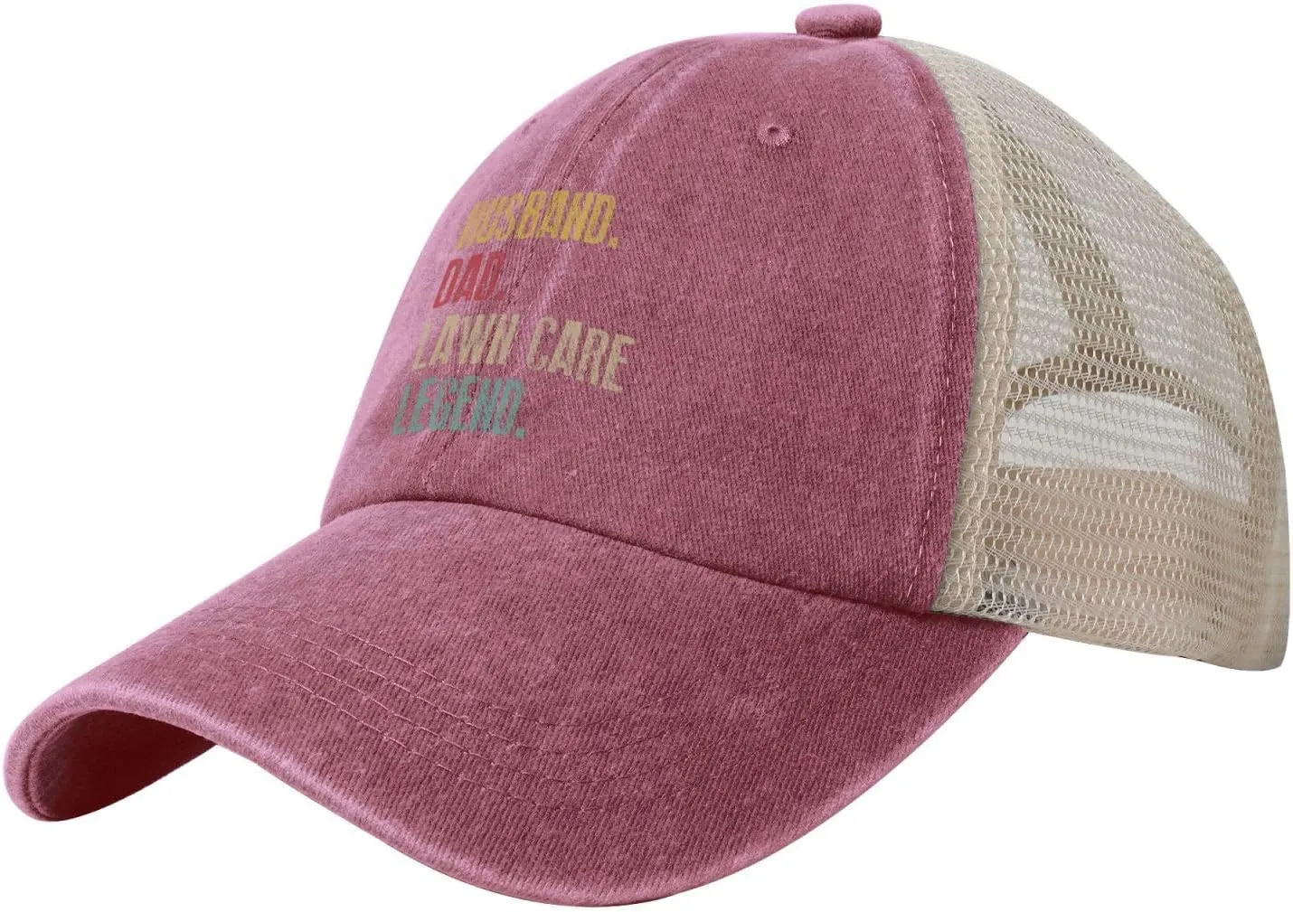 Husband Dad Lawn Care Legend Baseball Cap Women Men Mesh-Back Hat Retro Trucker Hats Sun Hat