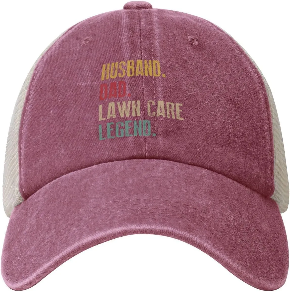 Husband Dad Lawn Care Legend Baseball Cap Women Men Mesh-Back Hat Retro Trucker Hats Sun Hat