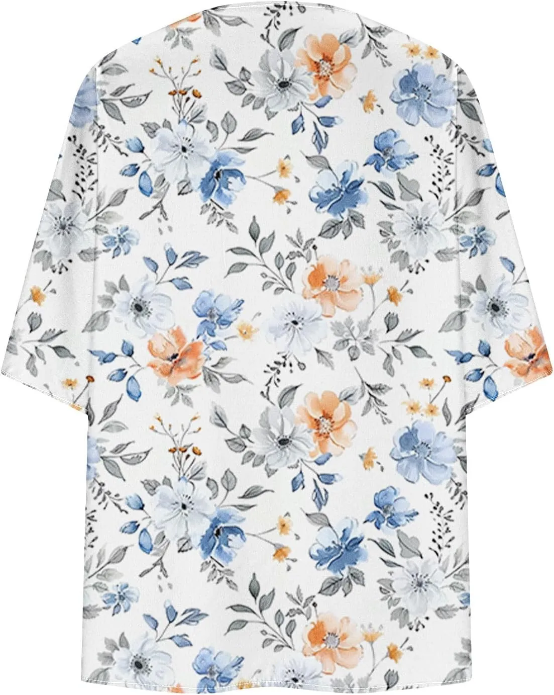 Kimono Cardigans for Women Beach Cover Ups Floral Print Bathing Suit Coverups Plus Size Chiffon Swimsuit Cover Up Top