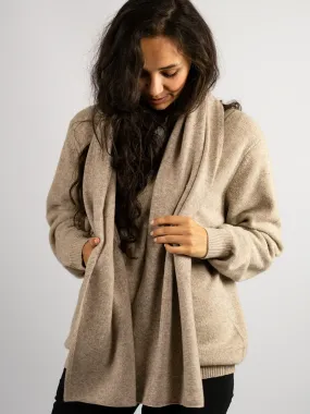 Knitted Scarf | Natural Yak Yarn
