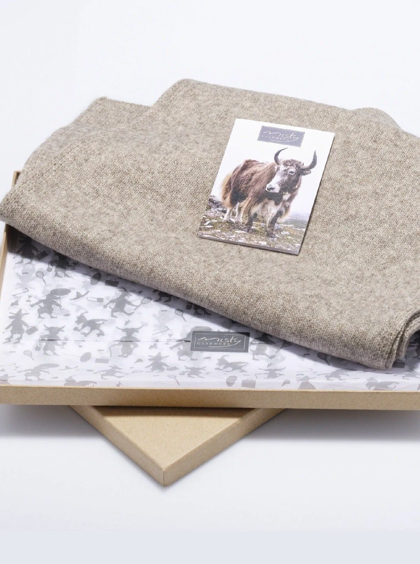 Knitted Scarf | Natural Yak Yarn