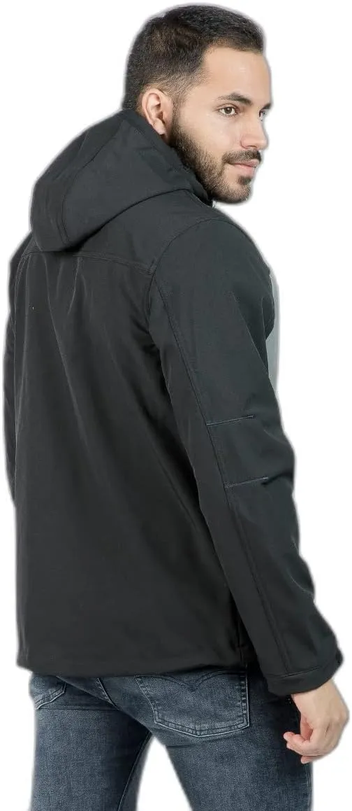 Konka Men's Hooded Softshell Jacket,Windproof, waterproof, thermal and breathable membrane.