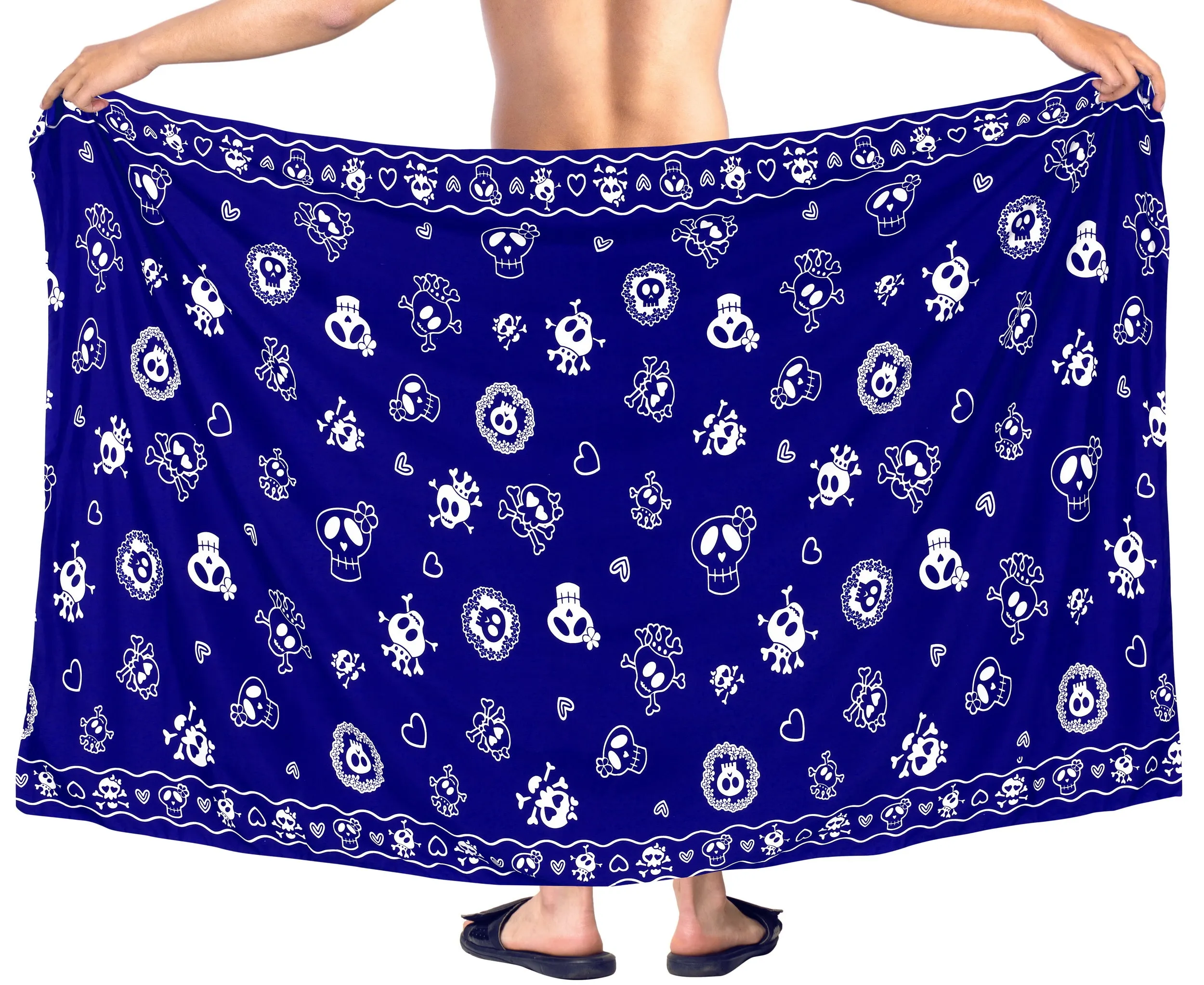 LA LEELA Beach Wear Mens Sarong Pareo Wrap Cover upss Bathing Suit Beach Towel Swimming Blue_B924