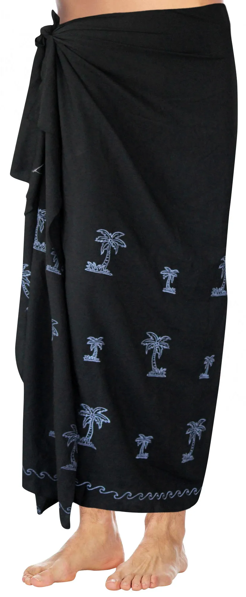 LA LEELA Rayon Solid Surf Beach wear lounge Wrap Mens towel 72"X42" Black 3769 128540