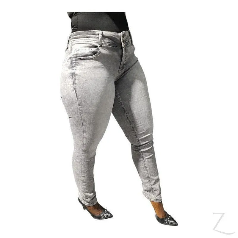 Ladies Strong Stretchy Slim Fit Denim Jeans | Plain | "Taka"