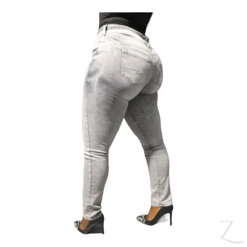 Ladies Strong Stretchy Slim Fit Denim Jeans | Plain | "Taka"