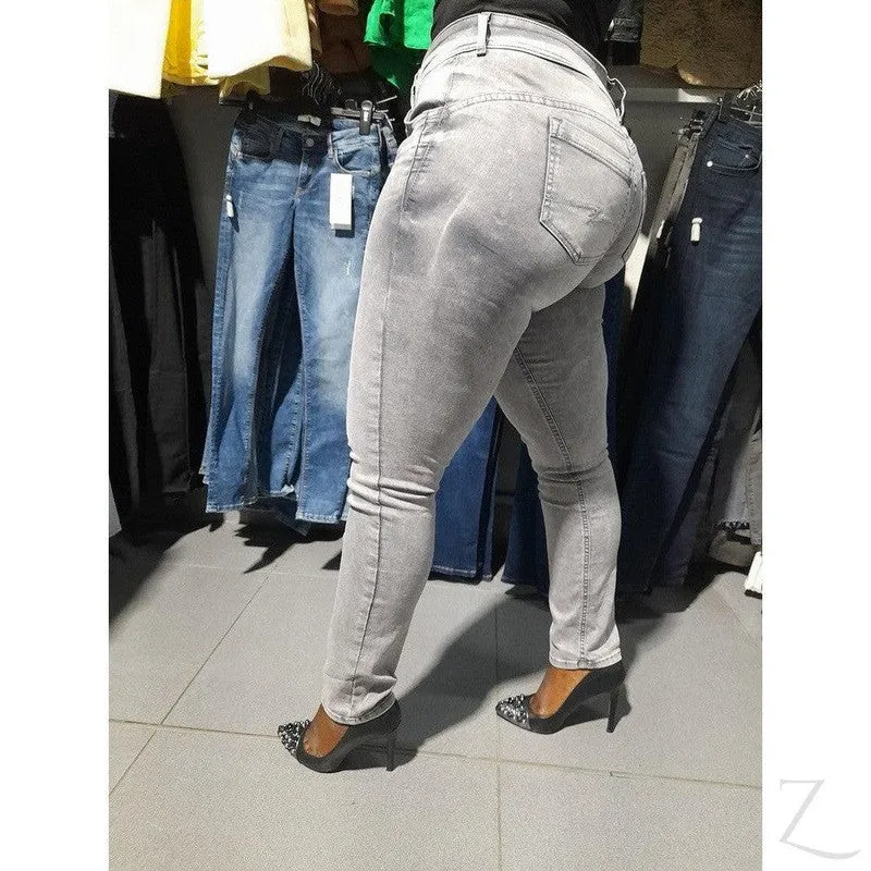 Ladies Strong Stretchy Slim Fit Denim Jeans | Plain | "Taka"
