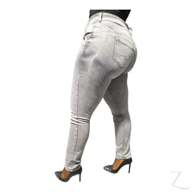 Ladies Strong Stretchy Slim Fit Denim Jeans | Plain | "Taka"