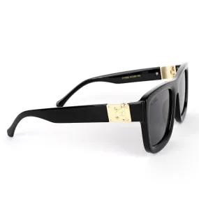 Louis Vuitton Classic Crested Gold Black Sunglasses