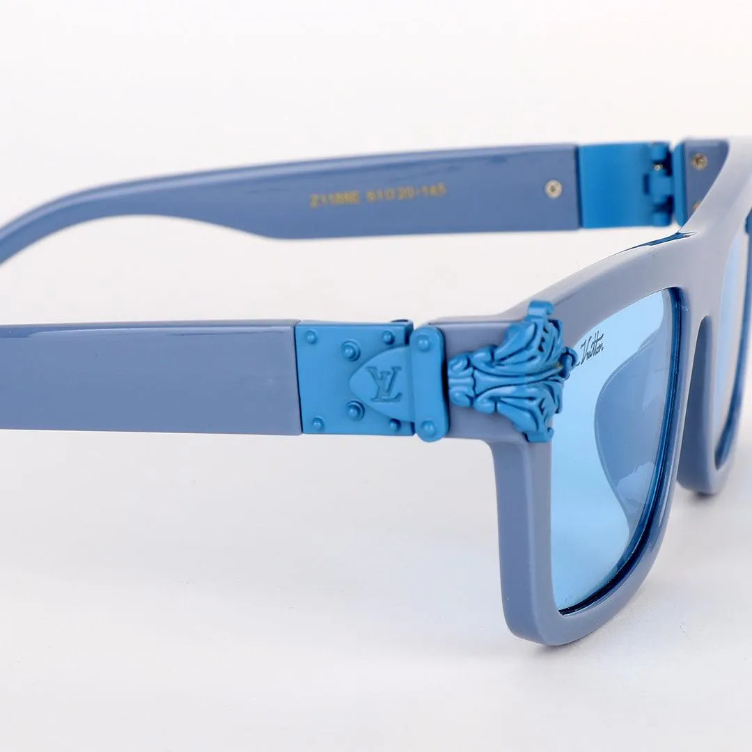 Louis Vuitton Square Blue Crested Sunglasses