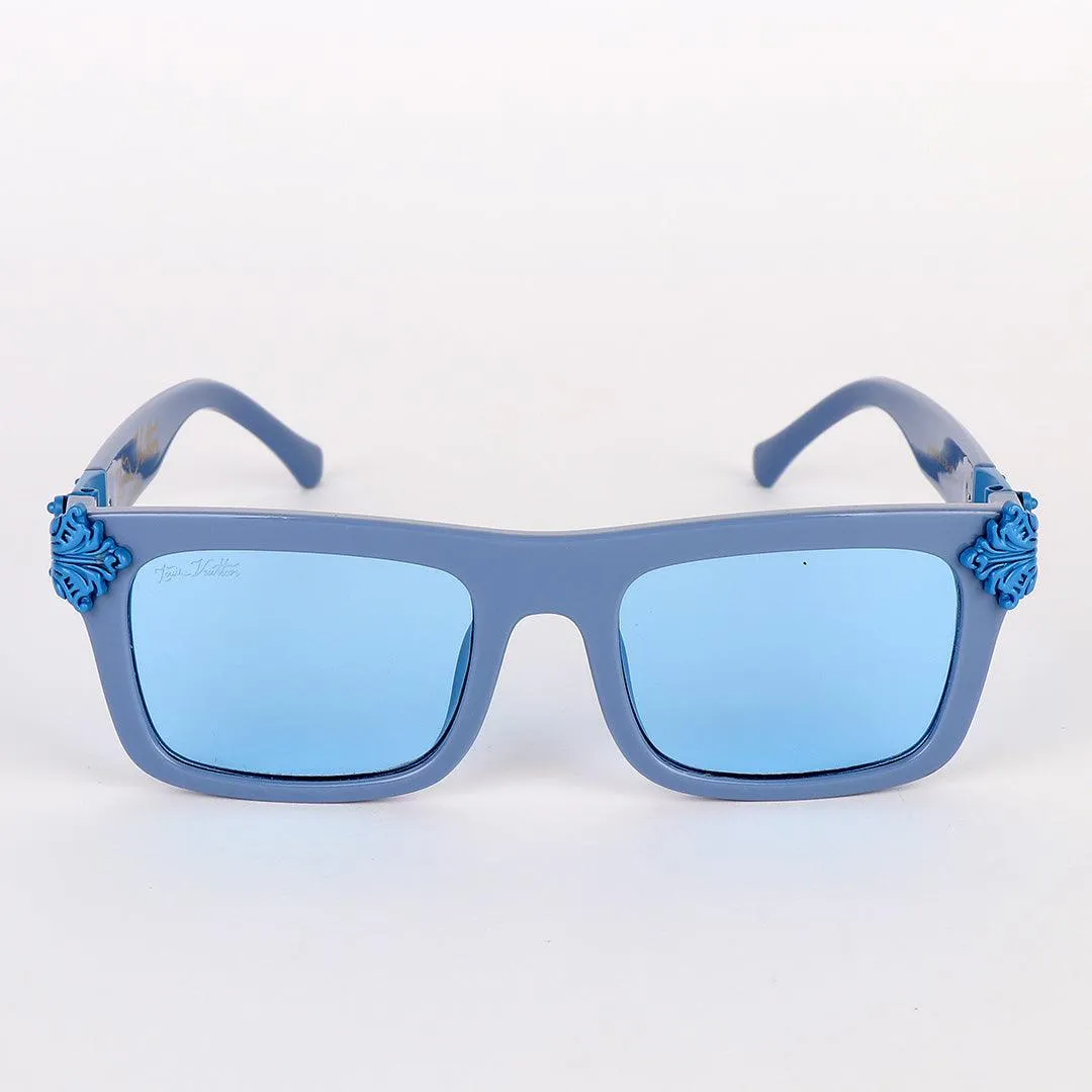 Louis Vuitton Square Blue Crested Sunglasses