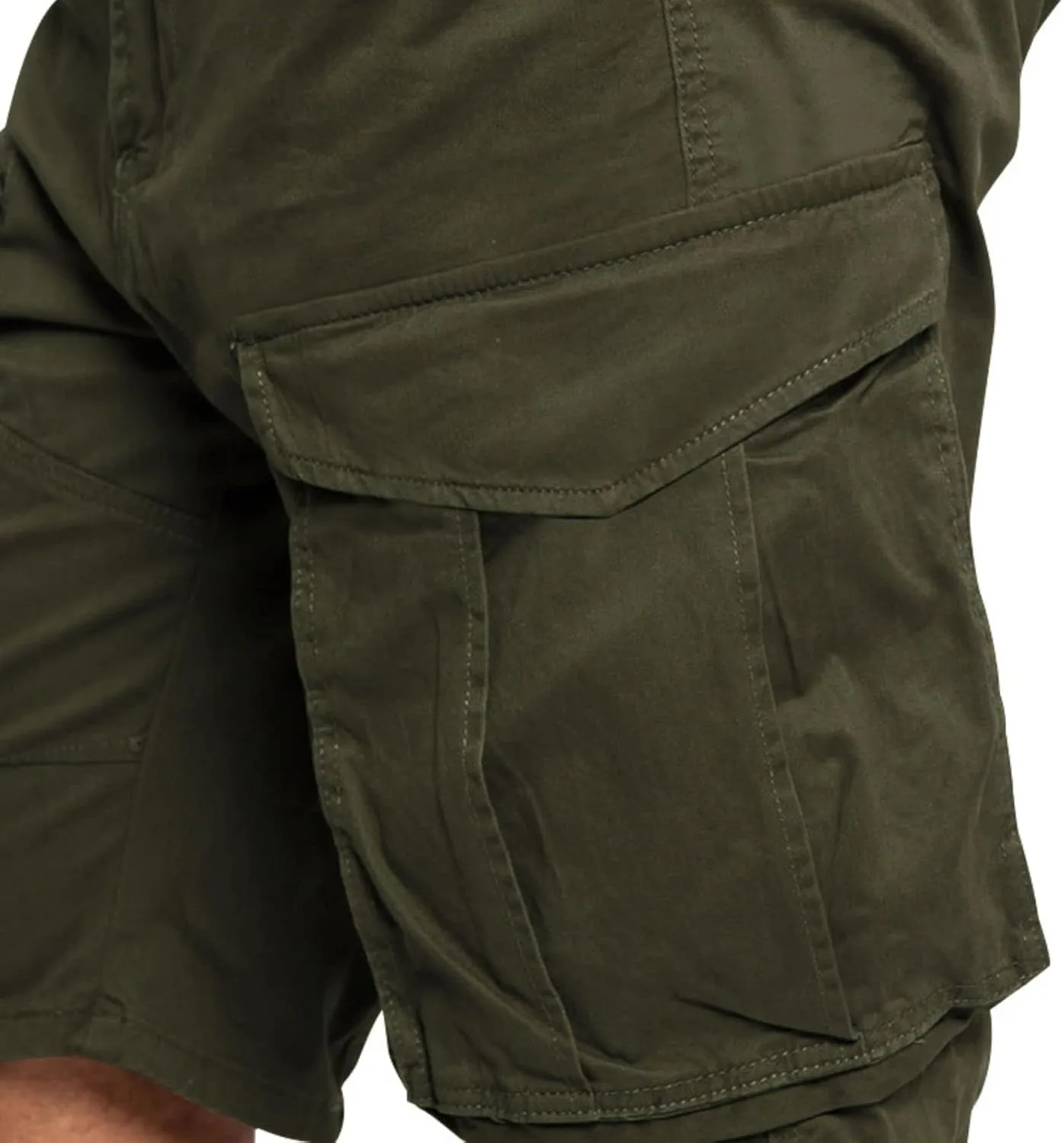 Mens Shorts Cargo Twill Shorts Relaxed Fit Men Running Hiking Shorts Casual Shorts Elastic Waist Multic-Pocket