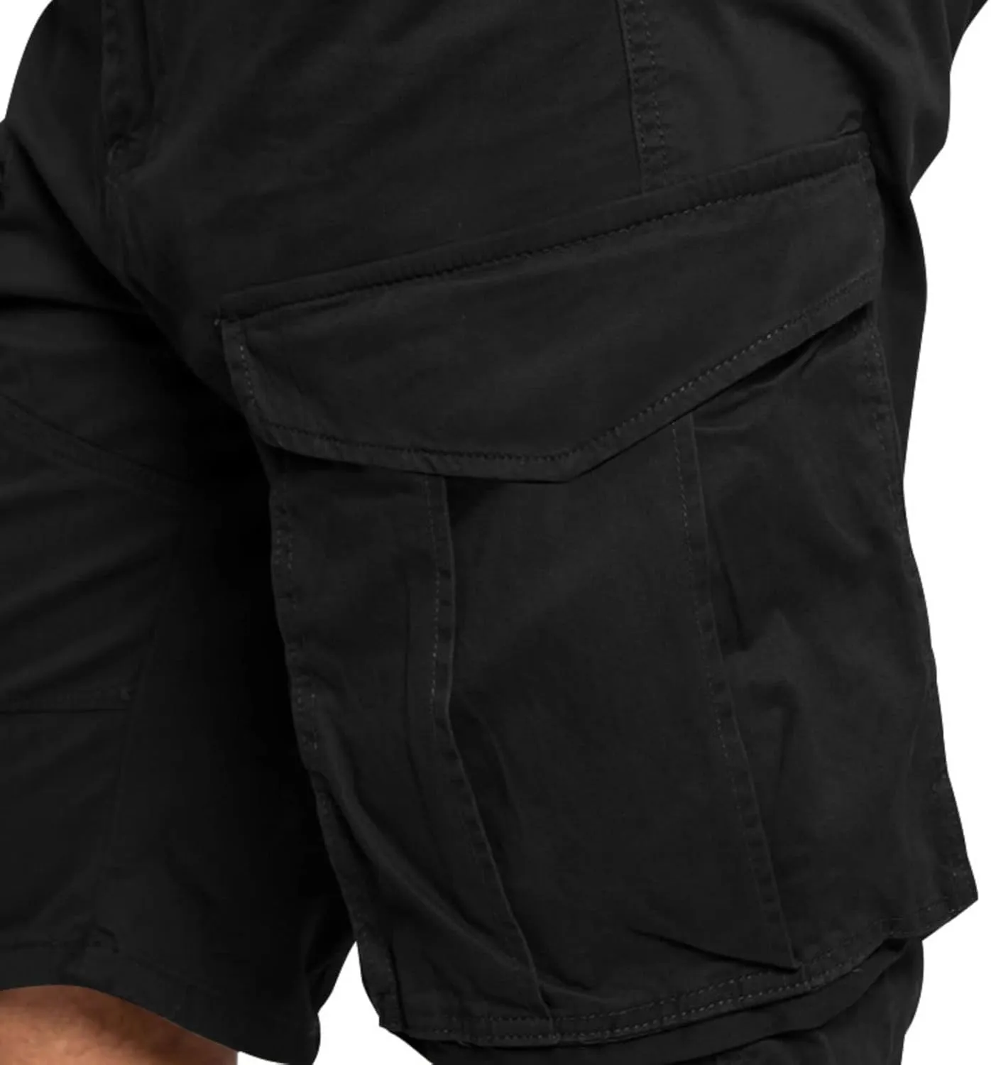 Mens Shorts Cargo Twill Shorts Relaxed Fit Men Running Hiking Shorts Casual Shorts Elastic Waist Multic-Pocket