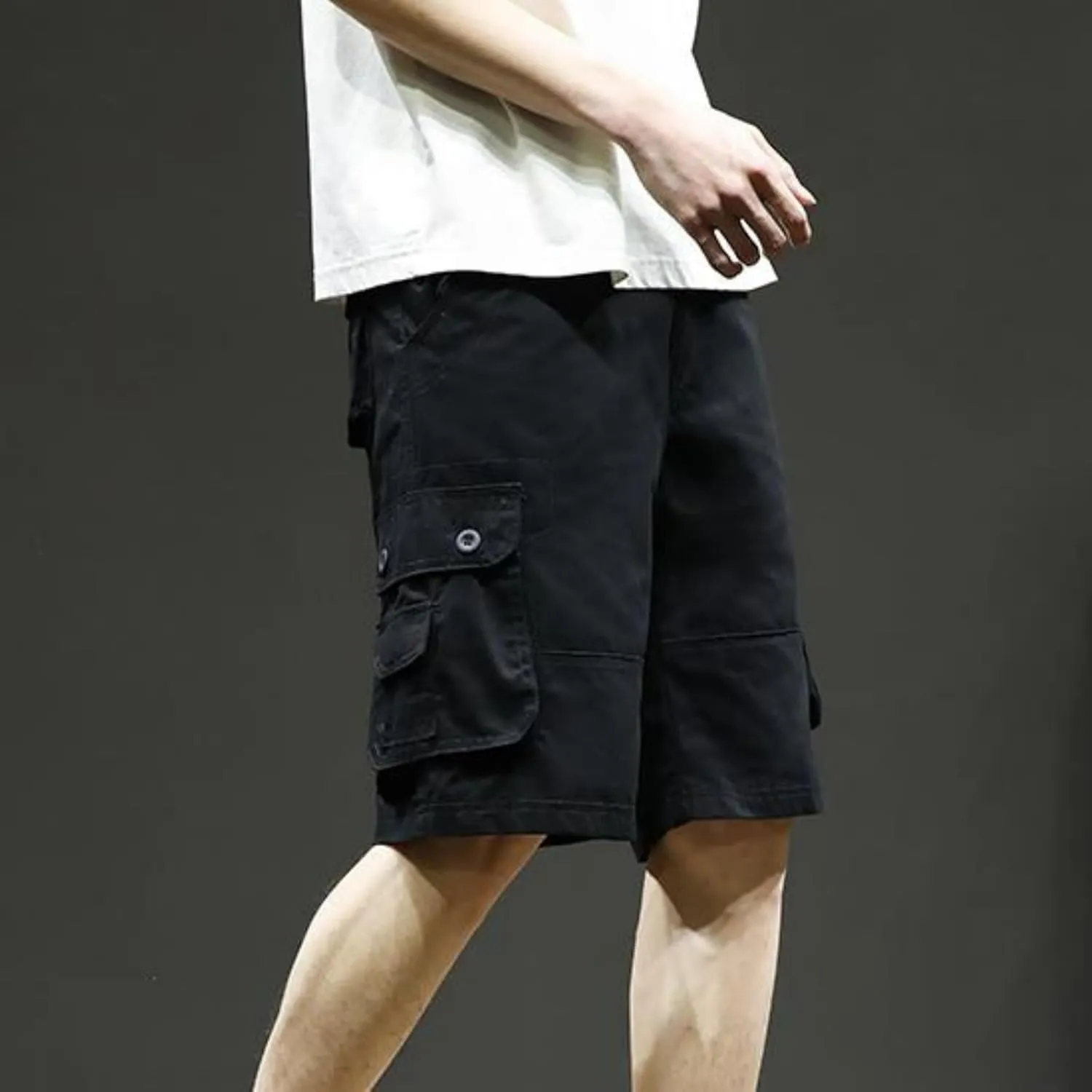 Men's Shorts Casual Cargo Shorts Relaxed Fit Casual Work Shorts Outdoor Hiking Pants with Multi Pockets