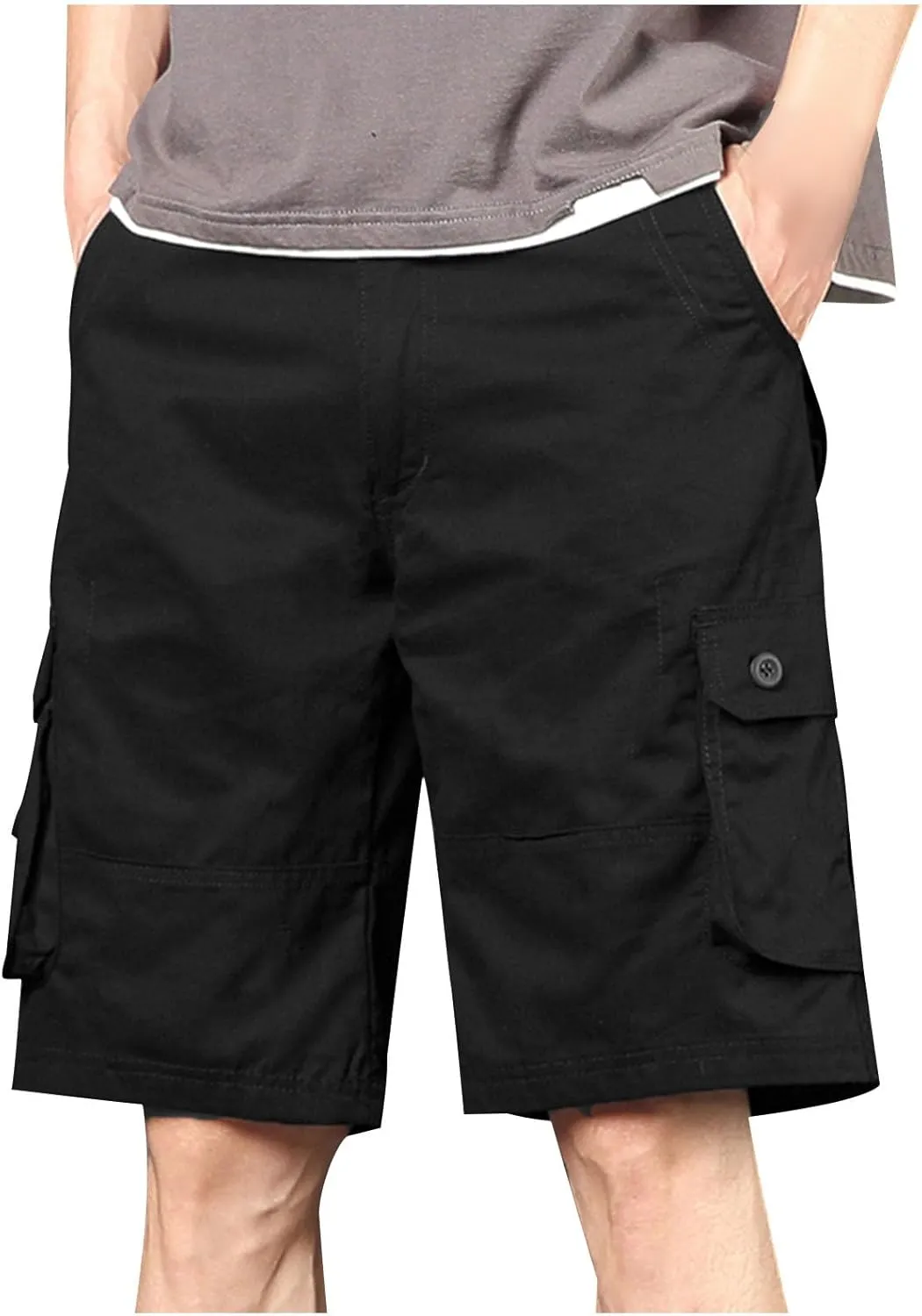 Men's Shorts Casual Cargo Shorts Relaxed Fit Casual Work Shorts Outdoor Hiking Pants with Multi Pockets