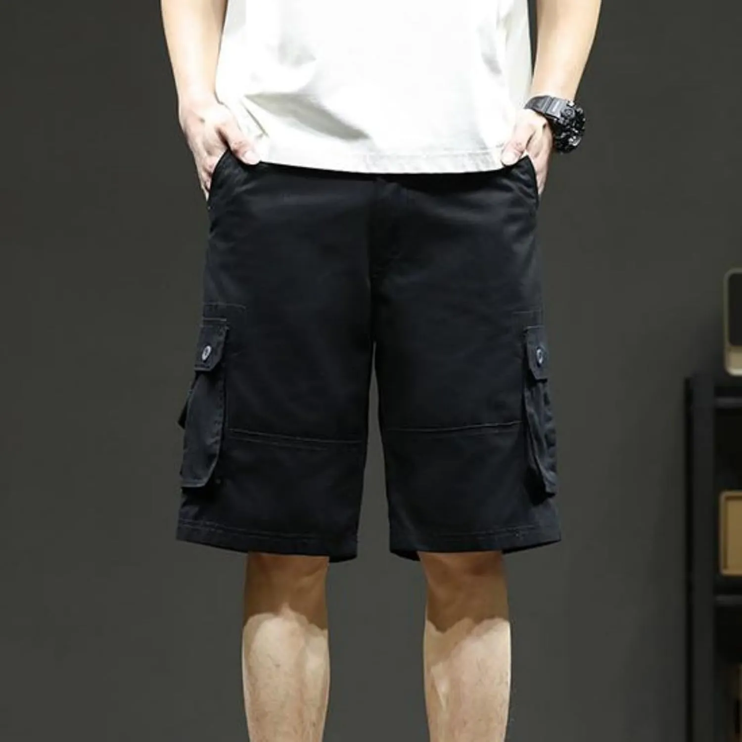 Men's Shorts Casual Cargo Shorts Relaxed Fit Casual Work Shorts Outdoor Hiking Pants with Multi Pockets