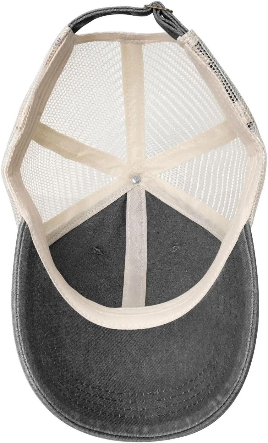 Mesh Style Flag of Wyoming Baseball Cap Women Men Mesh-Back Hat Retro Trucker Hats Sun Hat