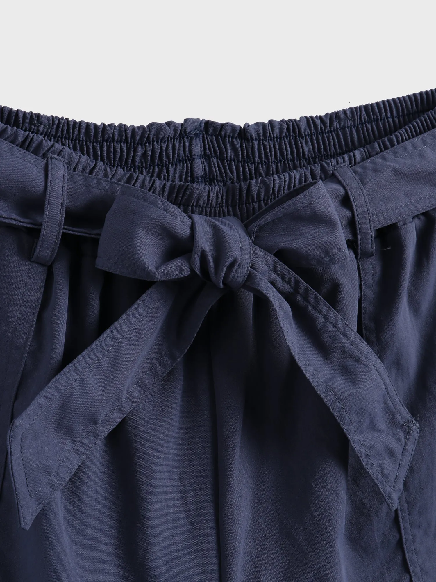 Midsize Casual High-Waist Bow Shorts